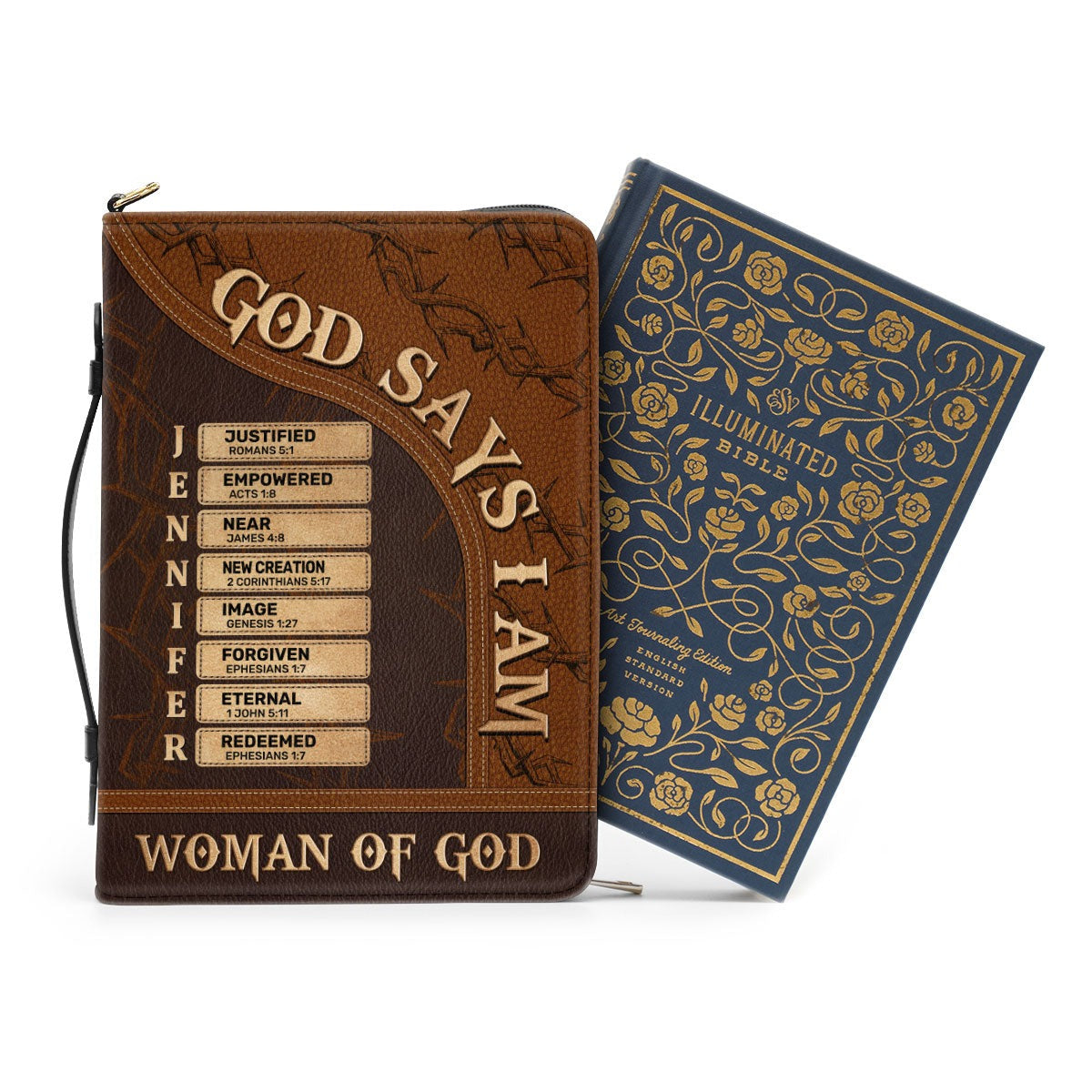 Man Of God / Woman Of God Leather Book Cover, Personalized Bible Cover, Christian Gift, Bible Covers Jesus Gifts